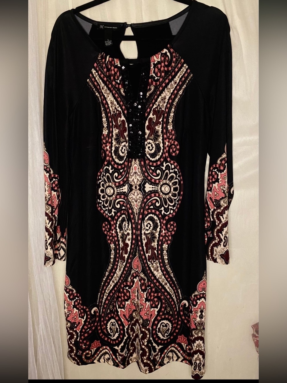 I.N.C. International Concepts Women's Ladies Long Sleeve Dress Size L